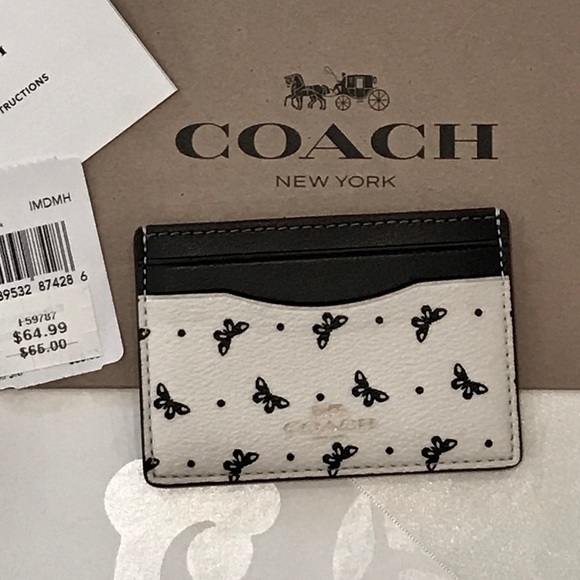 Coach Handbags - COACH Butterfly Card Case Wallet Holder NWT